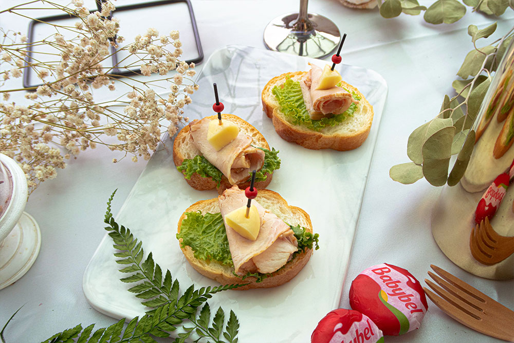 茶會點心-煙燻里肌乳酪開放三明治