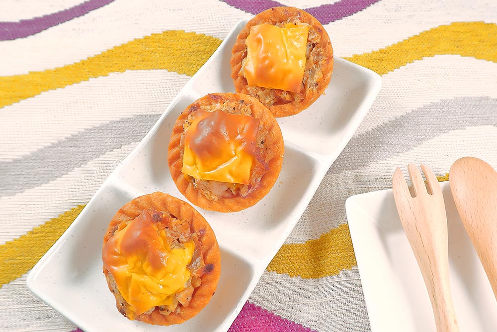 茶會點心-蘑菇燻雞塔